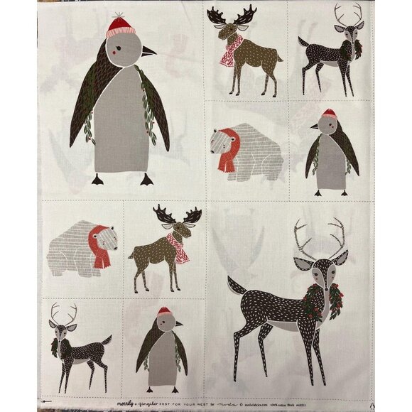 Moda Panel Merrily Gingiber Little Critter Zest for the Nest Woodland Animals - Picture 3 of 12